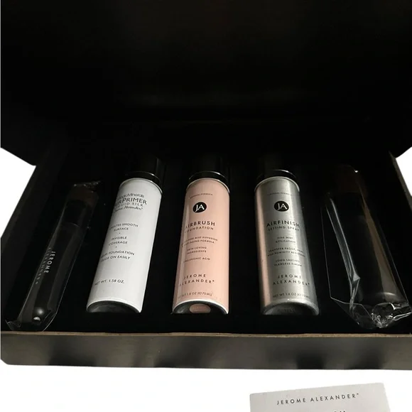 Jerome Alexander Airbrush Foundation Set Complete 5pc Spray Makeup Set (Medium) - Picture 2 of 7